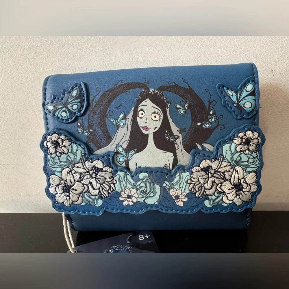 Loungefly The Corpse Bride Emily Floral Butterflies Flap Wallet